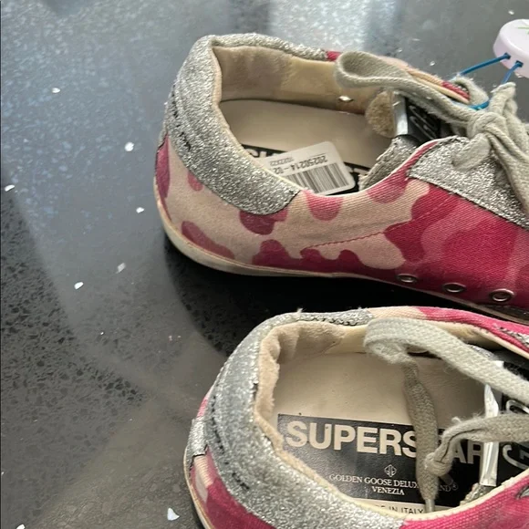 Golden Goose Pink and Silver Sneakers - Picture 12 of 13